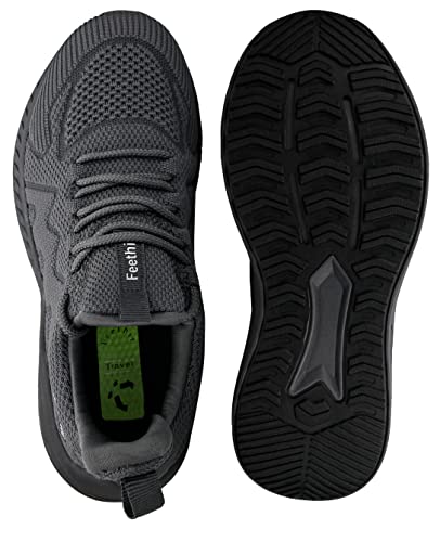Feethit Zapatillas Deportivas de Mujer Transpirables Zapatos de Ligero Running Fitness Zapatillas de para Correr Carbono 38