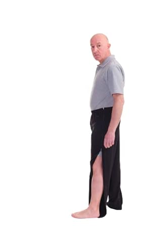 FERRUCCI COMFORT Pantalón Sudadera para Rehabilitación Suavidad Sanitaria (Negro, XL)