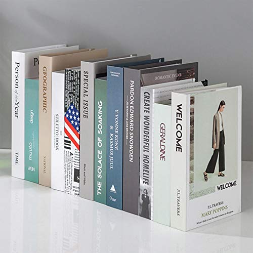 FGYZYP 4 libros decorativos de moda, libros falsos creativos modernos, juego de libros de tapa dura, libro de exhibición falsos de imitación para casa, oficina, bar, mesa de café, estantería, estilo