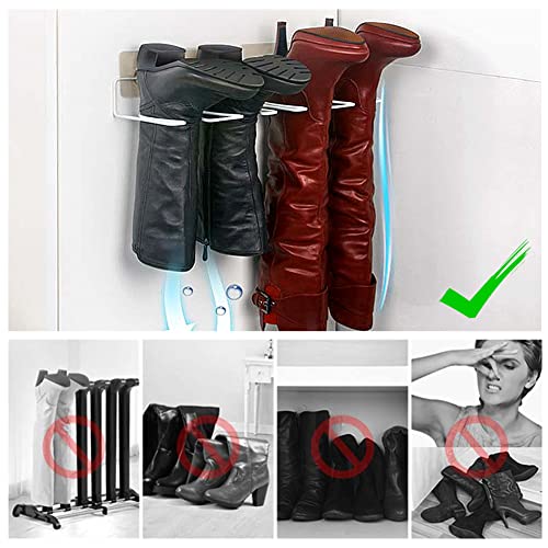 Fiacvrs 1 par de estante de almacenamiento para botas, soporte seco, organizador de almacenamiento de zapatos de pie, para botas altas hasta la rodilla al revés, para el hogar(20x15x6 cm)