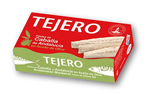 Filetes de Caballa de Andalucía en Aceite de Oliva - 5 Latas x 120g - TEJERO - Conserva de Pescado