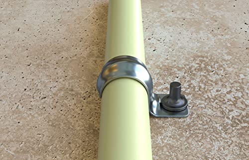 fischer | BSM-25mm de una pata grapas metalicas abrazaderas para tubos de agua, manguera o cable coaxial pared (50 unidades)