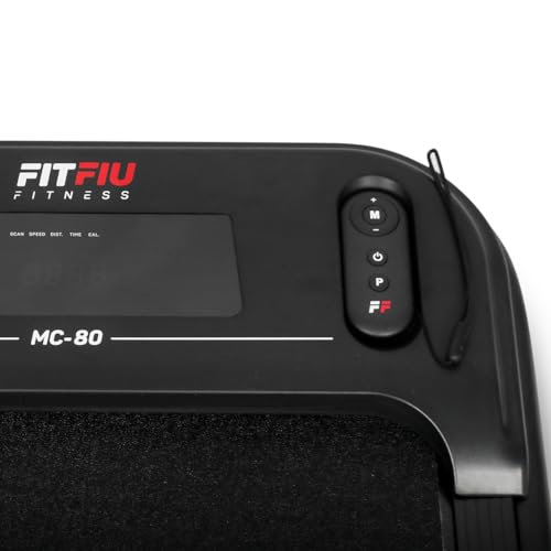FITFIU Fitness MC-80 - Cinta de Correr y Andar para Debajo del Escritorio de 8 km/h, Superficie de 42x100cm, Altavoz Bluetooth + Control Remoto, Peso máx 110kg, para Caminar y Trotar