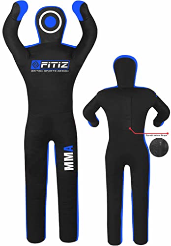 FITIZ Saco de boxeo para artes marciales mixtas (178 cm, negro/azul)