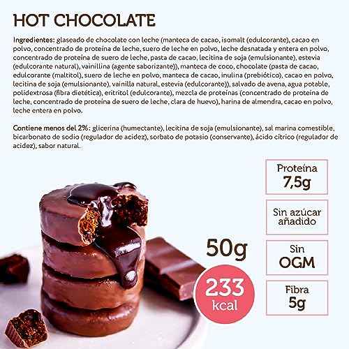 FitnesSHOCK Caja mixta Brownie de chocolate Galleta proteica Postre Mix Box sin azúcares añadidos, con un 15% de proteínas, bajas calorías, fibra saciante, textura suave, 10x50g - Chocolate y Coco
