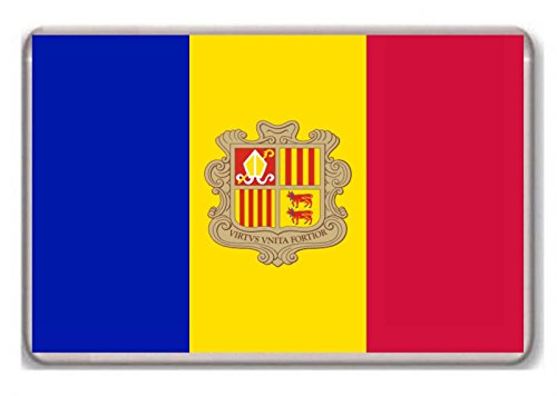 Flag of Andorra fridge magnet - Calamita da frigo