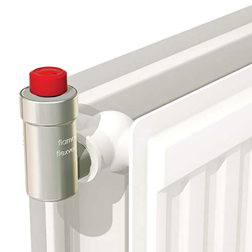 Flamco Flexvent 27711 H R1/2-Desaireador automático para radiadores (aireador rápido, válvula de termostato), color blanco, Weiß, R½