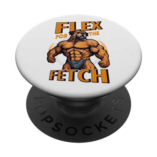 Flex para el culturismo Fetch Muscle Dog PopSockets PopGrip Intercambiable