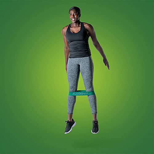 FLEXVIT Minibanda de Fitness Athletic (Verde) – Bandas de Fitness para Ejercicios Generales de estabilización