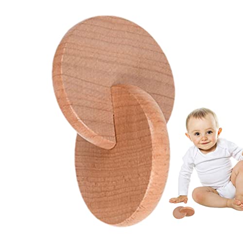Flyhug Sonajero Montessori | Safe Montessori Discos entrelazados Madera para bebés - Montessori Madera bebé recién Nacido Juguete para niños pequeños niños y niñas Regalos