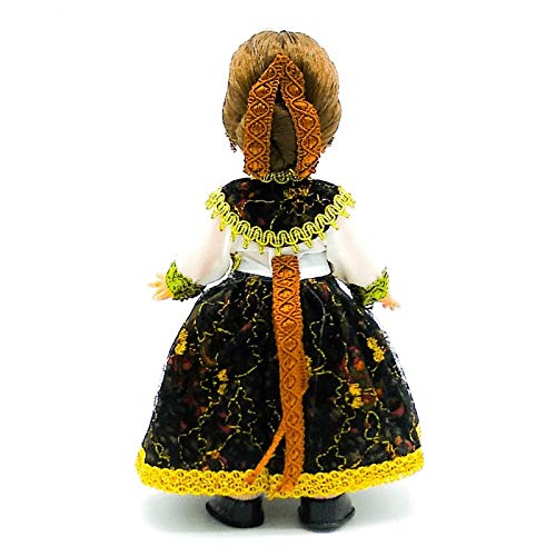 Folk Artesanía Muñeca colección Regional 25 cm. Vestido típico Zamorana Zamora, Fabricada en España Muñecas