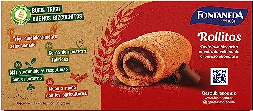 Fontaneda Rollitos de Bizcocho con Crema de Chocolate 150g