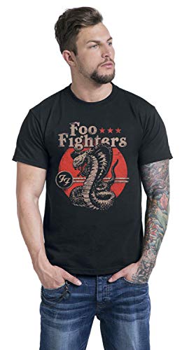Foo Fighters Snake Hombre Camiseta Negro L 100% algodón Regular