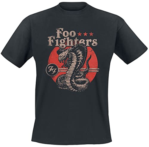 Foo Fighters Snake Hombre Camiseta Negro L 100% algodón Regular