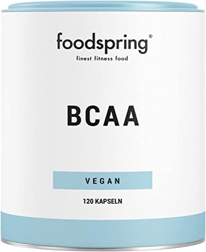 foodspring BCAA, 120 cápsulas, BCAA de origen vegetal, aminoácidos esenciales para los músculos