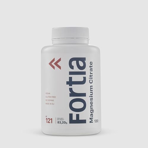 FORTIA MAGNESIUM CITRATE: favorece la absorción del magnesio en el tracto gastrointestinal y su biodisponibilidad final. Síntesis de proteínas y grasas. Previene calambres.120 cápsulas.