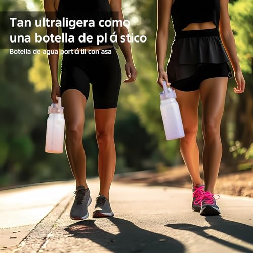 Free Breath garrafa agua 2 litros, [Tritan sin BPA] Botella de agua de plástico a prueba de fugas de 2L, botella deportiva para bicicleta para acampar(Violeta)