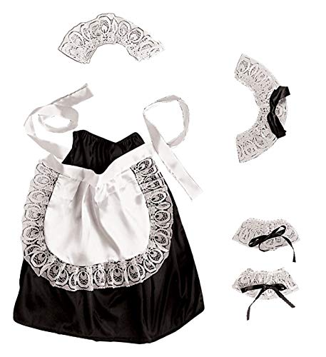 "FRENCH MAID" dress-up set (headpiece, choker, cuffs, skirt, apron) -