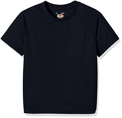 Fruit of the Loom - Camiseta de Deporte Transpirable Modelo Performance Unisex Niños Niñas - Deportes/Gimnasia/Correr (14-15 Años) (Azul Oscuro)