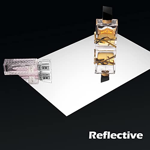FunStick Pegatinas Reflectantes Autoadhesivas con Hojas Flexibles de Vidrio para Espejos de Pared, Manualidades, Decoración, 30CM X 2M