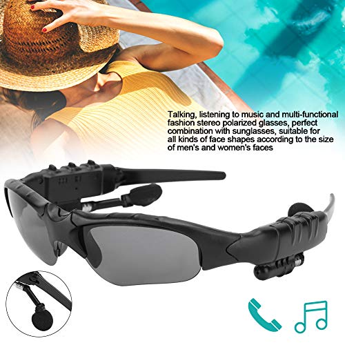 Gafas Inteligentes, Bluetooth Inalámbrico MP3 Lentes Polarizadas Llamadas de Música Gafas de Sol con Auriculares Estéreo, para Android, para Teléfono iOS, para Viajes, Playa, (Cortador de Alambre