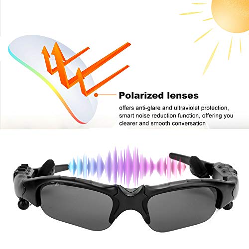 Gafas Inteligentes, Gafas de Sol Bluetooth, Gafas de Sol MP3, Gafas de Sol de Audio con Lentes Polarizadas, Control de Voz Y Estilo de Oído Abierto, Escucha Música Y Llamadas, Auriculares, Auriculares