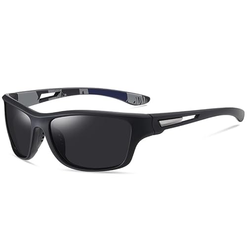Gafas Polarizadas de Sol para hombre mujer Coquitobeauty protección 100%UVA incluye bolso para guardar Gafas de Sol deportivas unisex con cordón ajustable,ideal Pesca,Ciclismo,Running,montaña (NEGRO)
