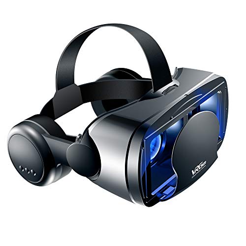 Gafas VR 3D Gafas VR Realidad Virtual y Cómodas para 4,5-7,0 i.Phone, S.amsung, Android, ángulo de visión 90-100º, rotación 360°, lente y pupila ajustable (negro)