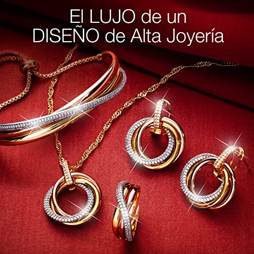 GALERIA DEL COLECCIONISTA Conjunto TRESOR D´OR: 4 joyas acabadas en Oro de 1ª Ley –amarillo, rosa y blanco- con más de 680 Circonitas. Colgante + Cadena, Anillo, Pulsera y Pendientes. 535300642