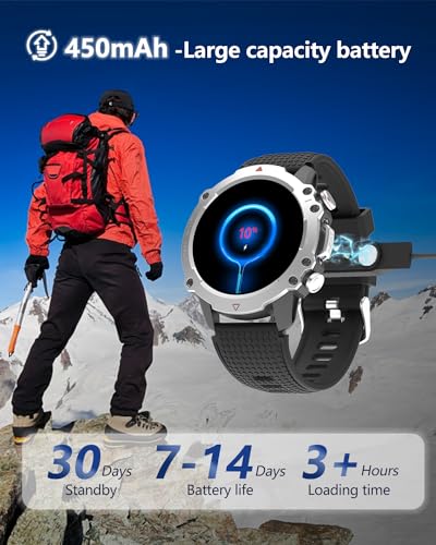 GedFong Reloj Inteligente Hombre, 450mAh Smartwatch con Llamadas, IP67 Impermeable 1.39" Reloj Deportivo con 100 Modos Deportivos, Podómetro, Monitoreo de Ritmo Cardíaco, para Android e iOS