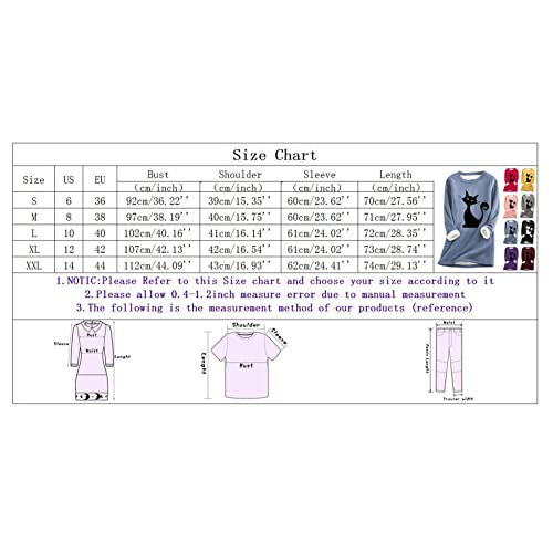 Genérico Jersey De Forro Polar para Mujer Cuello Redondo Holgada Camiseta Moderno Impresión de Monograma Otoño/Invierno Forro Polar De Doble Hilo Top