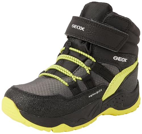 Geox J Sentiero Boy B ABX, Barco Ankle, Black Lime, 30 EU