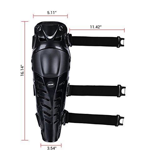 GES Almohadillas mejoradas para rodilla Kit protector de rodilleras protector para rodilla de motocicleta Kit de carreras de motocross (Negro)