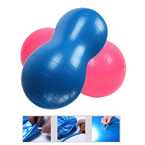 Geshiglobal - Pelota de yoga, 45 x 95 cm, resistente al desgaste, masajeador de cápsula de cacahuete grueso, color 1 color, tamaño Azul