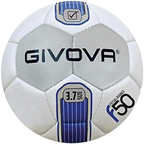 Givova, bola futsal bounce f50, azul/plata, 3.7