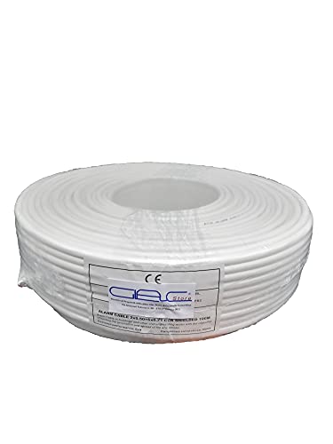 Glac Store® - Cable de alarma con 8 hilos, bobina de 6 x 0,22 + 2 x 0,50 mm, 6 + 2 rollos de 100 metros, CCA blindado profesional, certificado antipropagación en caso de incendio