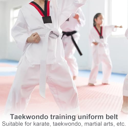 GNHG 3 Piezas 200 * 4CM Entrenamiento Yaod Taekwondo, Cinturones de Artes Marciales Karate, Cinturón de Judo Cinturón de Artes Marciales Karate-Blanco
