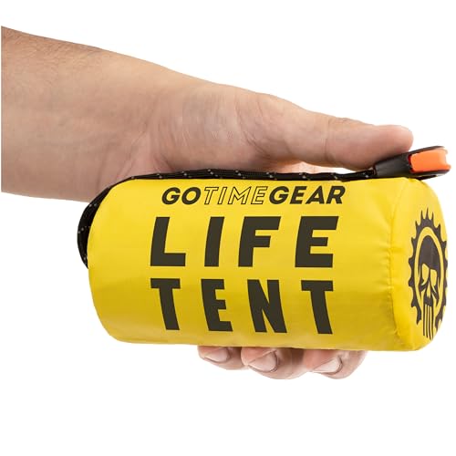Go Time Gear Life Tent Refugio de supervivencia de emergencia – Tienda de campaña de emergencia para 2 personas – Uso como tienda de supervivencia, refugio de emergencia, tienda de campaña de tubo,