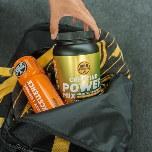 GoldNutrition Creatine Power Mix |1 kg Sabor Mango-Naranja | Creatina Creapure | Aumentar Masa Muscular y Resistencia y Velocidad | Gran Solubilidad