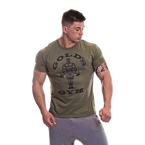 Golds Gym Muscle Joe T-shirt, Camiseta Manga Corta Hombre, Verde (camuflaje), XL