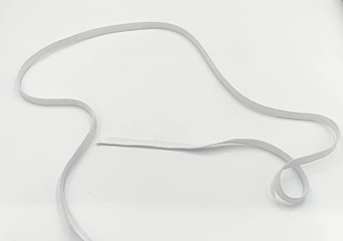 Goma elastica para Mascarillas 7mm, cinta elastica costura, goma elastica fina, Cinta elastica plana tela blanco para coser y manualidades (Blanco, Corte de 3 metros)
