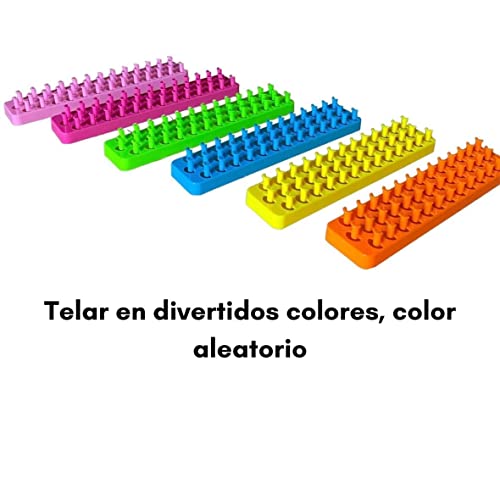 Gomas para hacer pulseras con telar- 800 gomitas con abalorios niña, elasticas colores-gomillas