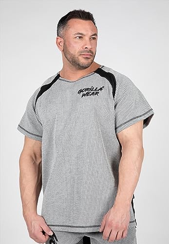 GORILLA WEAR Augustine Old School Work out Top Camiseta, Gris, Extra-Large para Hombre