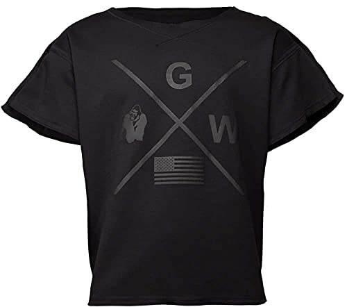 Gorilla Wear Sheldon Work out Top-Camiseta Deportiva, Black, Medium para Hombre