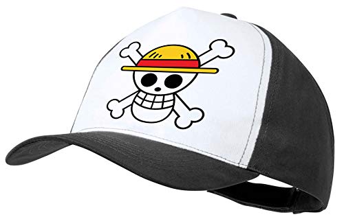 Gorra Negra Logo One Piece Calavera Color Cap