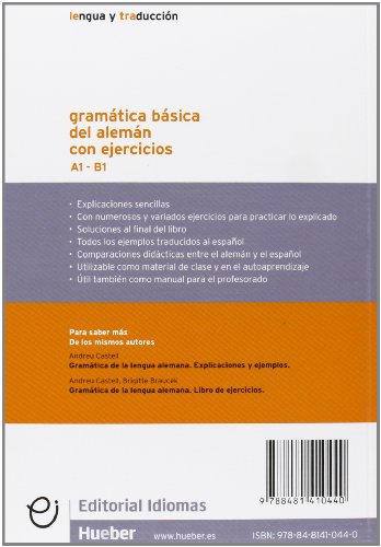 GRAMAT.BASICA DEL ALEMAN con ejercicios (Gramatica Aleman) - 9788481410440