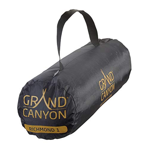 Grand Canyon Richmond 1 - Tienda de túnel para 1 Persona, Ultraligera, Impermeable, tamaño pequeño, Tienda para Trekking, Camping, Exterior | Capulet Olive (Verde)