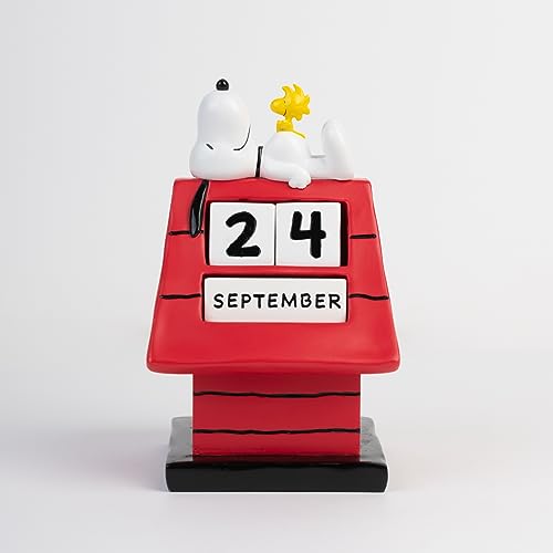 Grupo Erik Calendario perpetuo 3D Snoopy Doghouse - Calendario 3D Snoopy - Snoopy Figura Ideal decoración Snoopy habitación - Calendario sobremesa de Figura Snoopy, Licencia Oficial