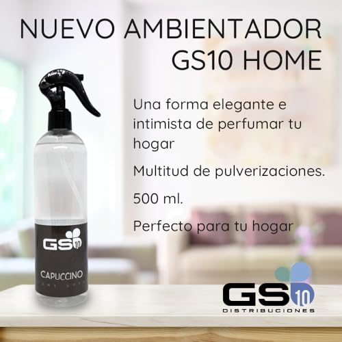GS10 Ambientador HOME - Ambientador de Hogar, Oficina y Tienda Elegante - Gama Premium para Ambientes Elegantes - Ambientador Spray Líquido Larga Duración - 500 ml (armony)
