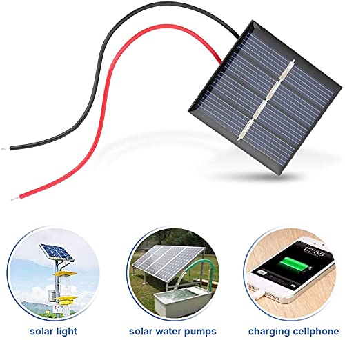 GTIWUNG 6 Piezas 3V 0.3W 65 X 48mm Micro Mini Células de Panel Solar, Energía Solar, Hogar DIY, Proyectos Científicos - Juguetes - Cargador de Batería